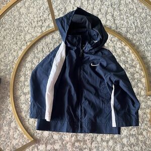 EUC Nike Kids Navy and White Windbreaker Jacket, 2T